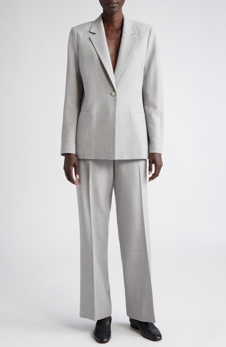 Lafayette 148 New York Gates Straight Leg Stretch Wool Pants, Alternate, color,