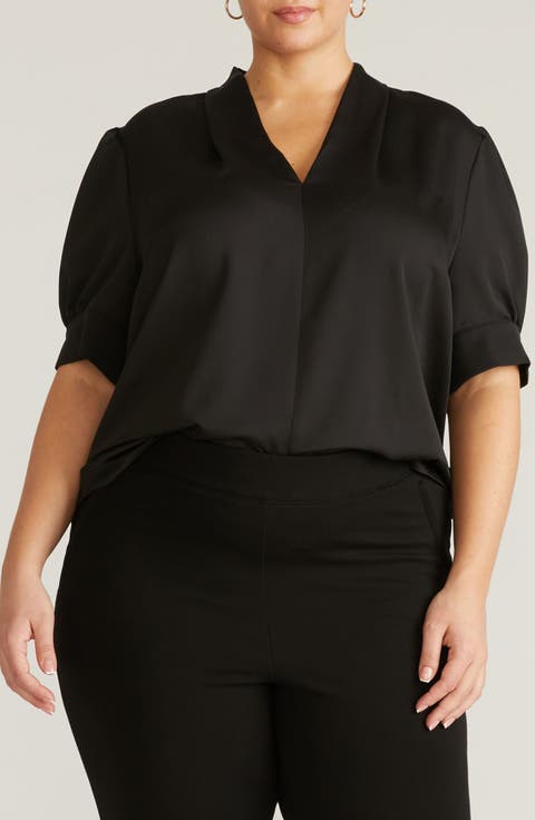 Beatrice Pebble Georgette Top (Plus)