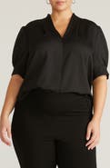 Universal Standard Beatrice Pebble Georgette Top