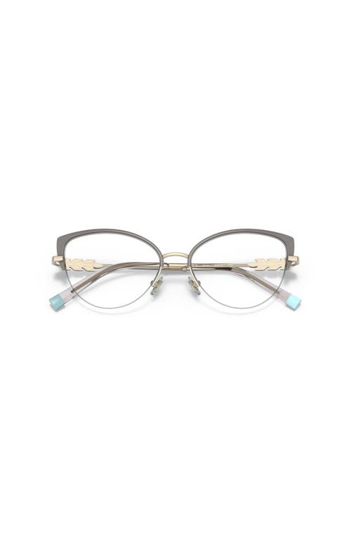 Tiffany & Co . 54mm Cat Eye Optical Glasses In Brown