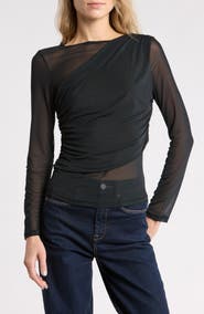 rag & bone Mesh Crossover Top