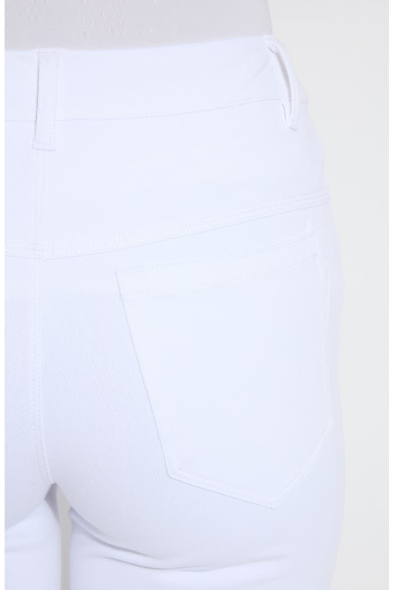 Yori Eyelet Hem Crop Straight Leg Jeans, Alternate, color, WHITE