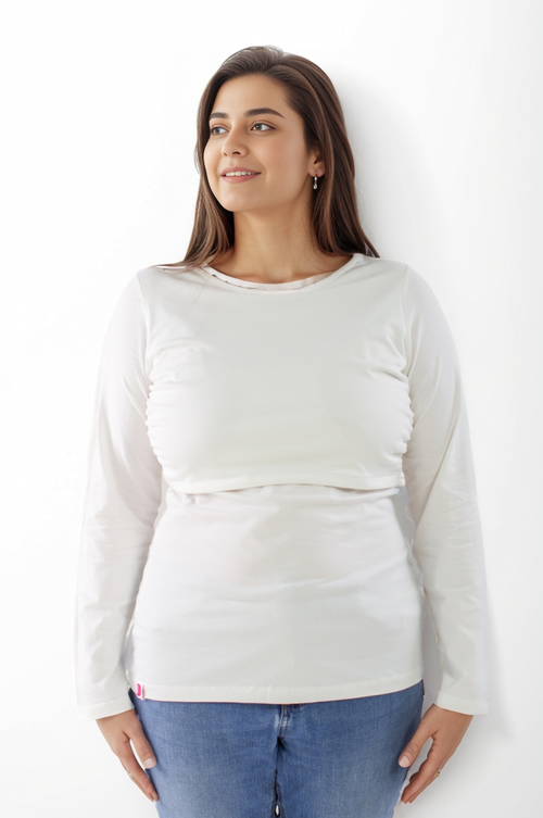 The Bshirt Womens Long Sleeve Nursing Top
