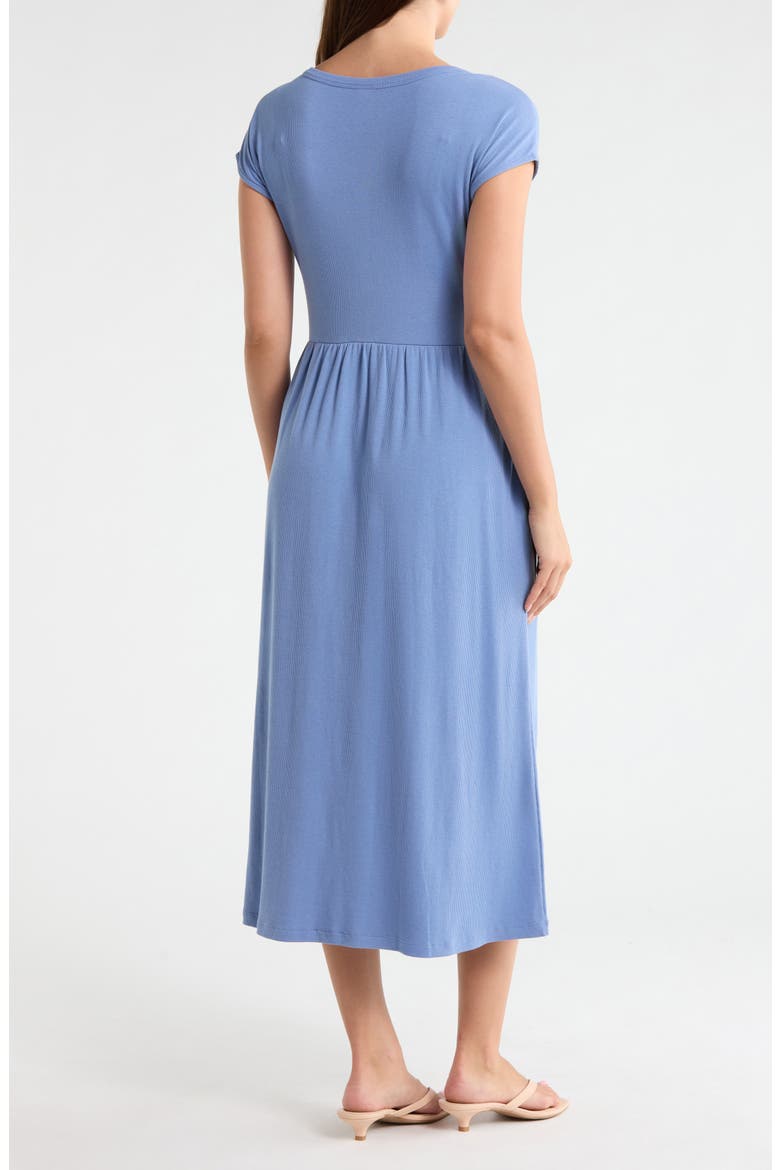 Henley Midi Dress, Alternate, color, BLUE BEYOND