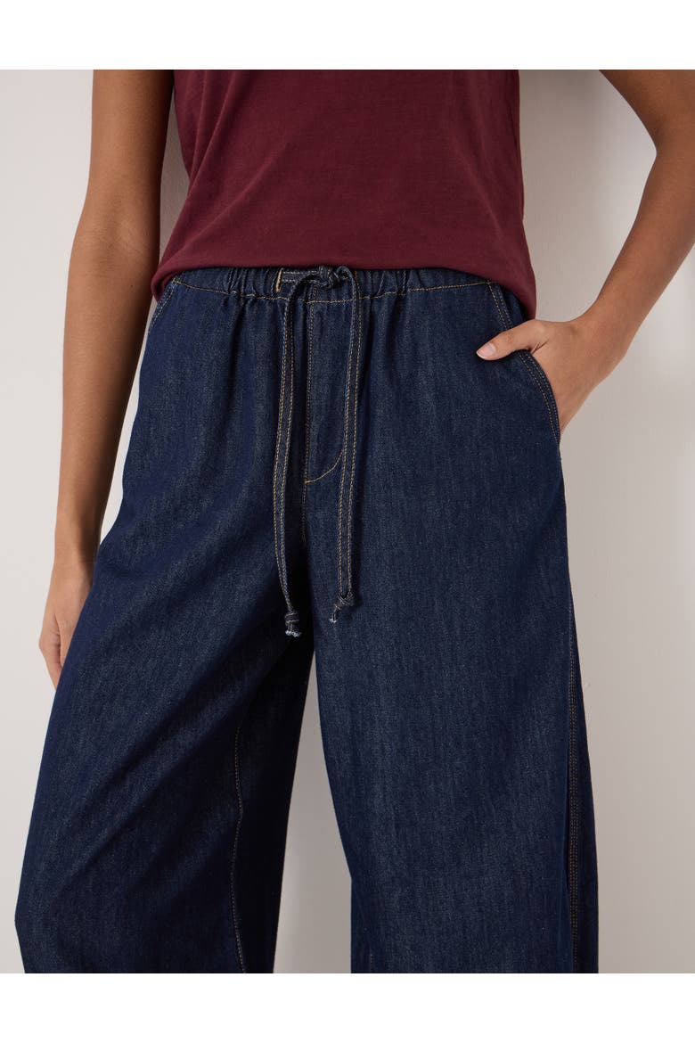Billie Bubble Hem Jeans, Alternate, color, Dark Blue Indigo