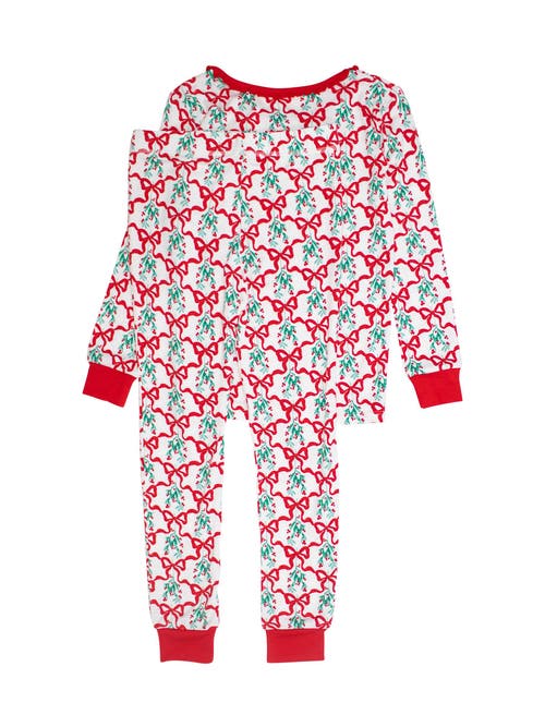 Rufflebutts Girls Softsnooze Ruffle Long Sleeve Pajama Set In Animal Print