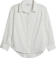 Bernardo Balloon Sleeve Button-Up Shirt