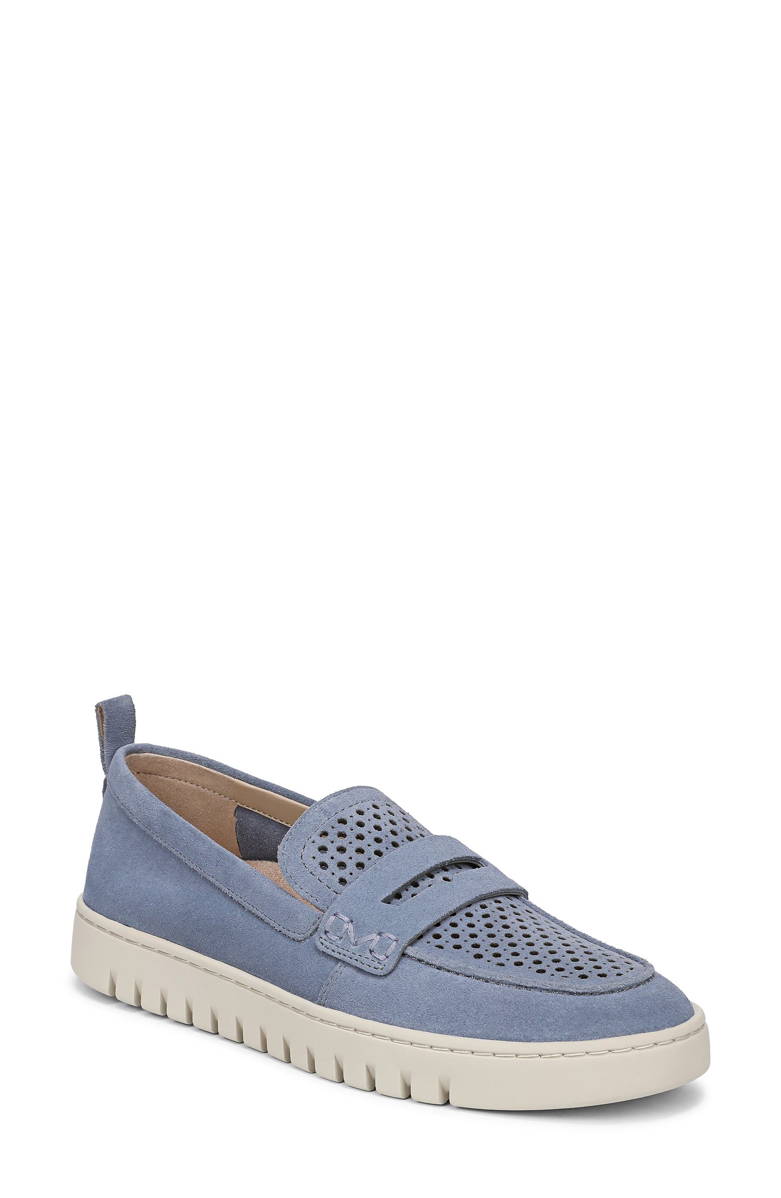 Vionic Uptown Perf Penny Loafer, Main, color, Pacific Blue
