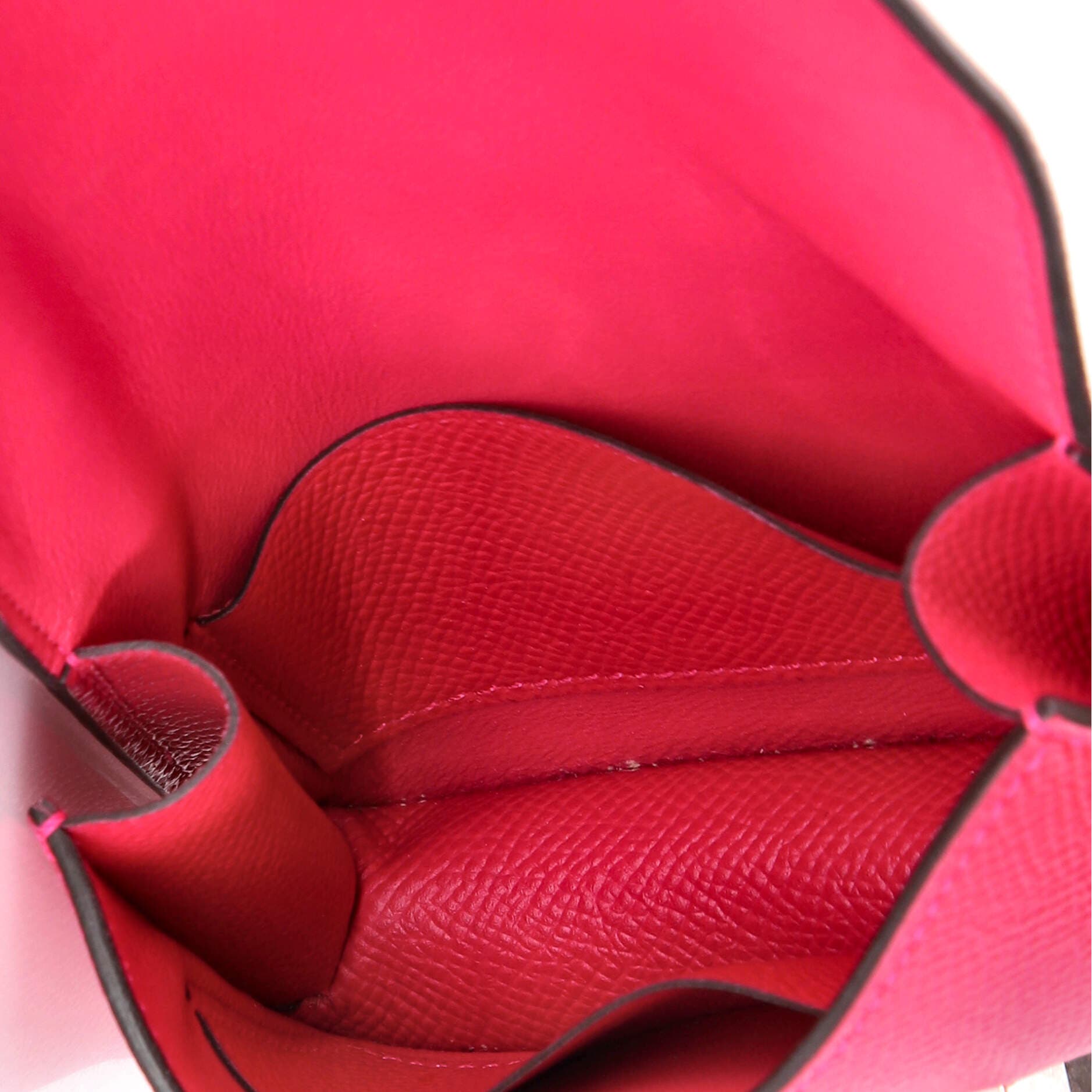 Pre-Owned Hermes Constance Slim Wallet Epsom, Alternate, color, Rose Mexico