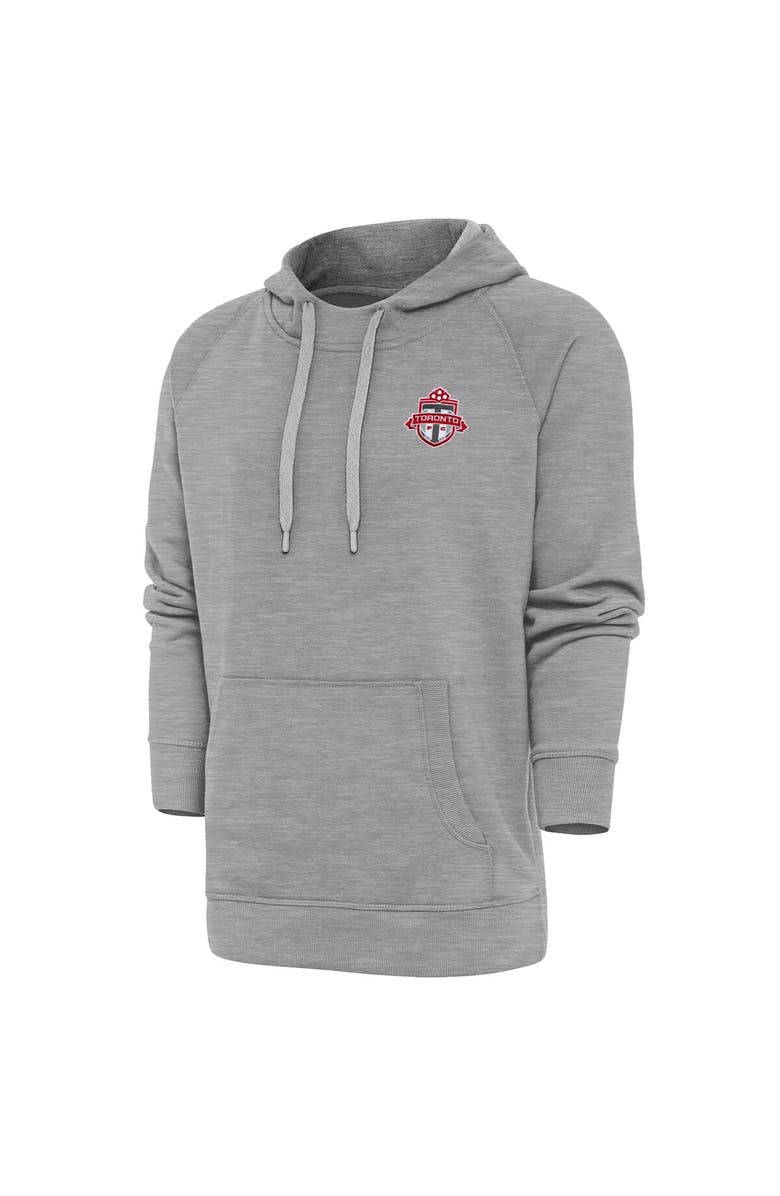 ANTIGUA Men's Antigua Heather Gray Toronto FC Logo Victory Pullover Hoodie, Main, color, 
