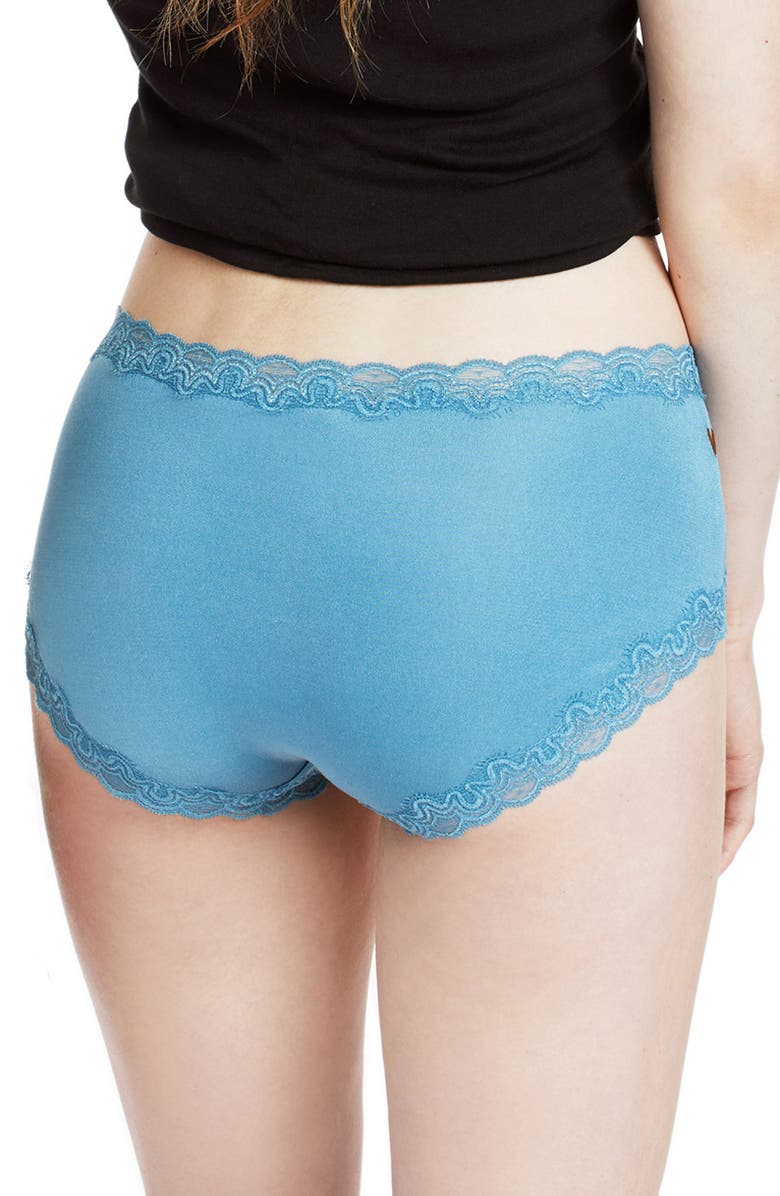 Uwila Warrior Days of the Week Silk Briefs, Alternate, color, Storm Blue