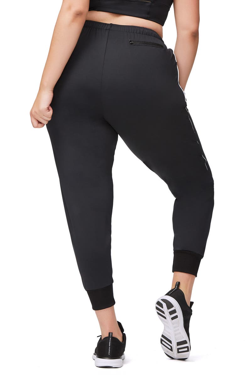 Good American Piped Jogger Pants, Alternate, color,