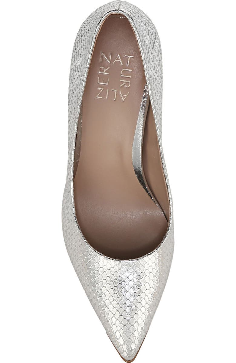 Naturalizer Anna Pointed Toe Pump, Alternate, color, Silver