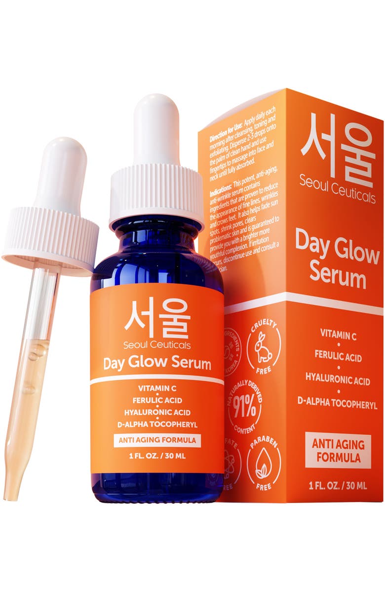 Seoul Ceuticals Korean Skincare Day Glow Vitamin C Serum K Beauty Skincare, Main, color, Clear