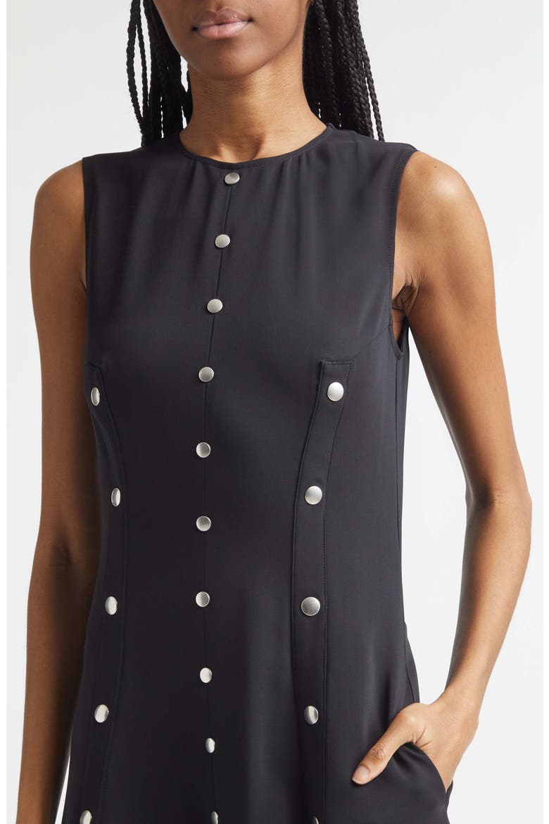 Snapped Handkerchief Hem Dress, Alternate, color, BLACK
