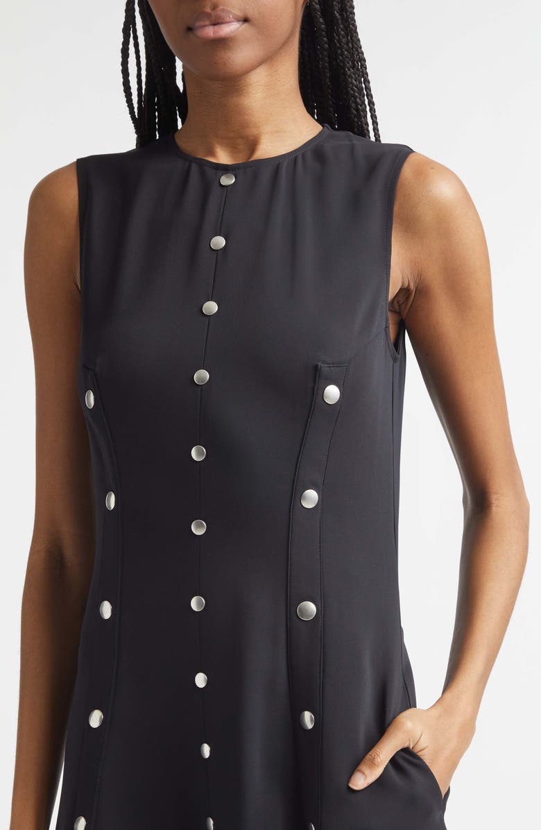 Stella McCartney Snapped Handkerchief Hem Dress, Alternate, color, Black
