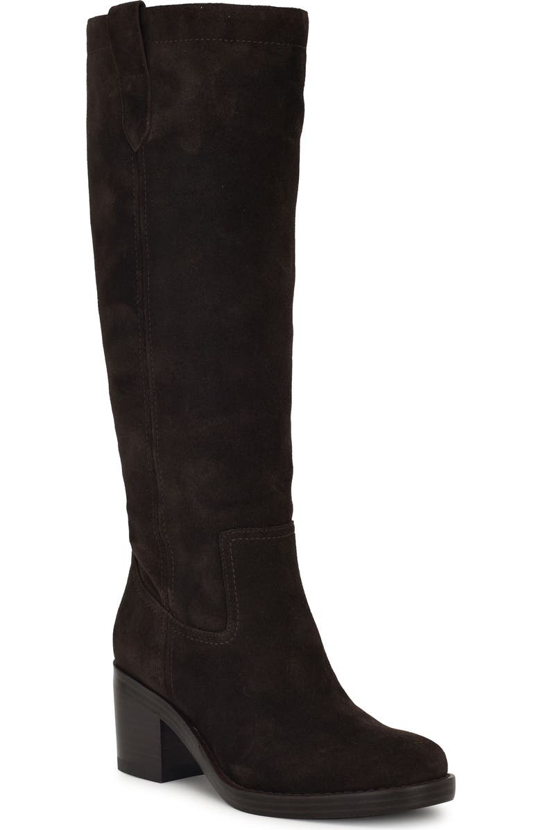 Nine West Hecee Knee High Boot, Main, color, Dark Brown 201