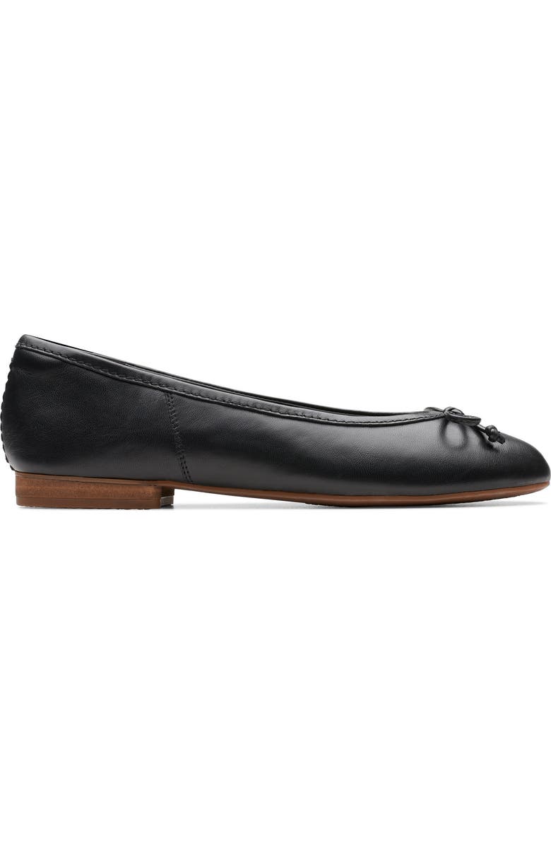 Clarks<sup>®</sup> Fawna Lily Ballet Flat, Alternate, color, Black Leather