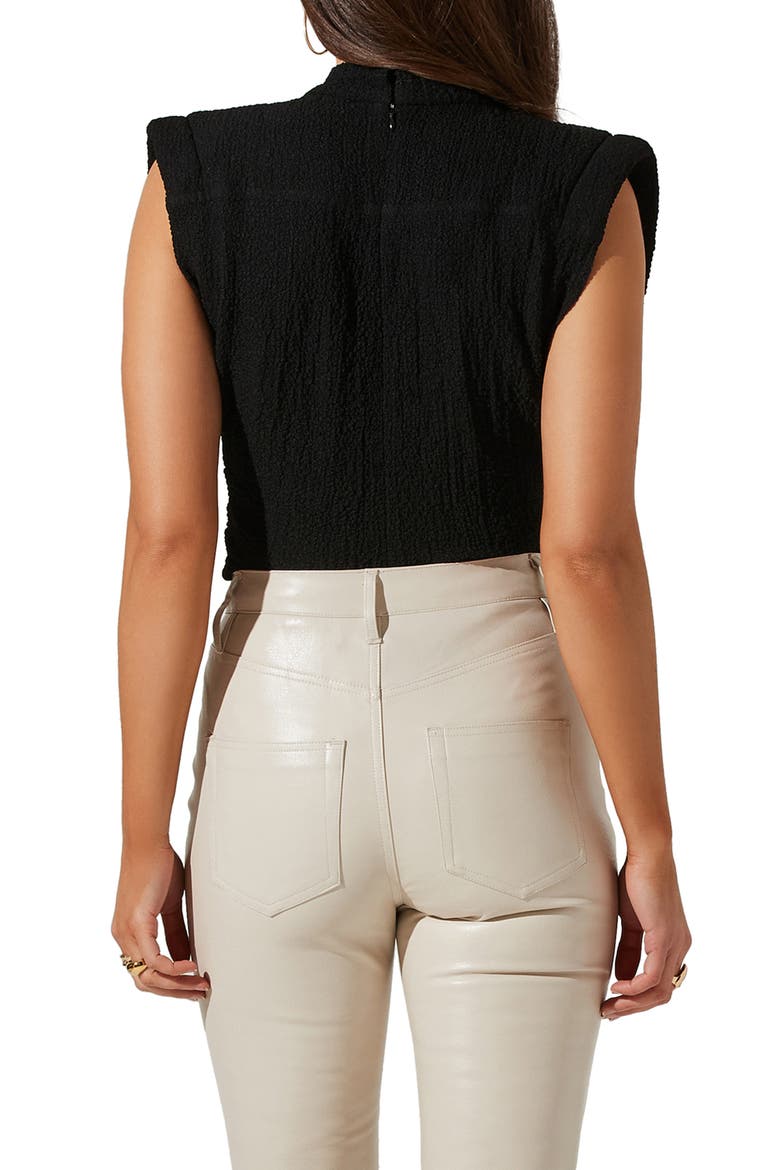 Power Shoulder Pleat Tank, Alternate, color, BLACK