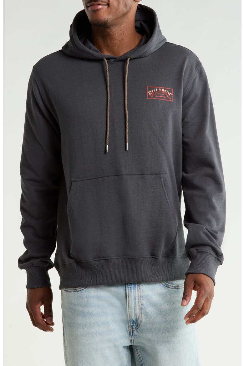 Tweed Graphic Hoodie, Main, color, RAVEN