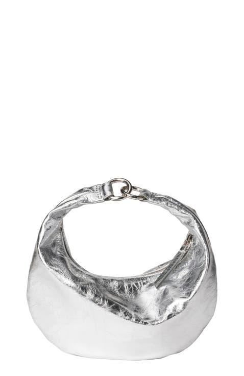 Mini Leather Convertible Hobo Crescent Ring Bag