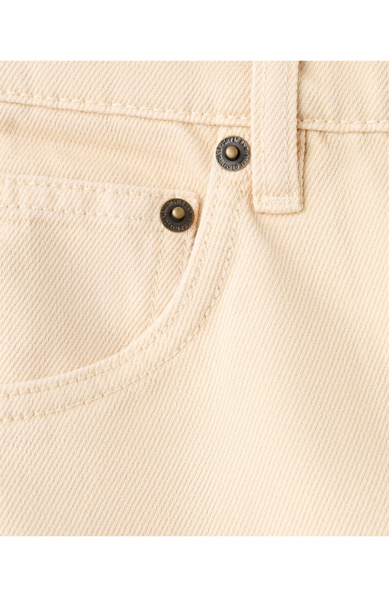 MANGO Denim Bermuda Shorts, Alternate, color, Vanilla