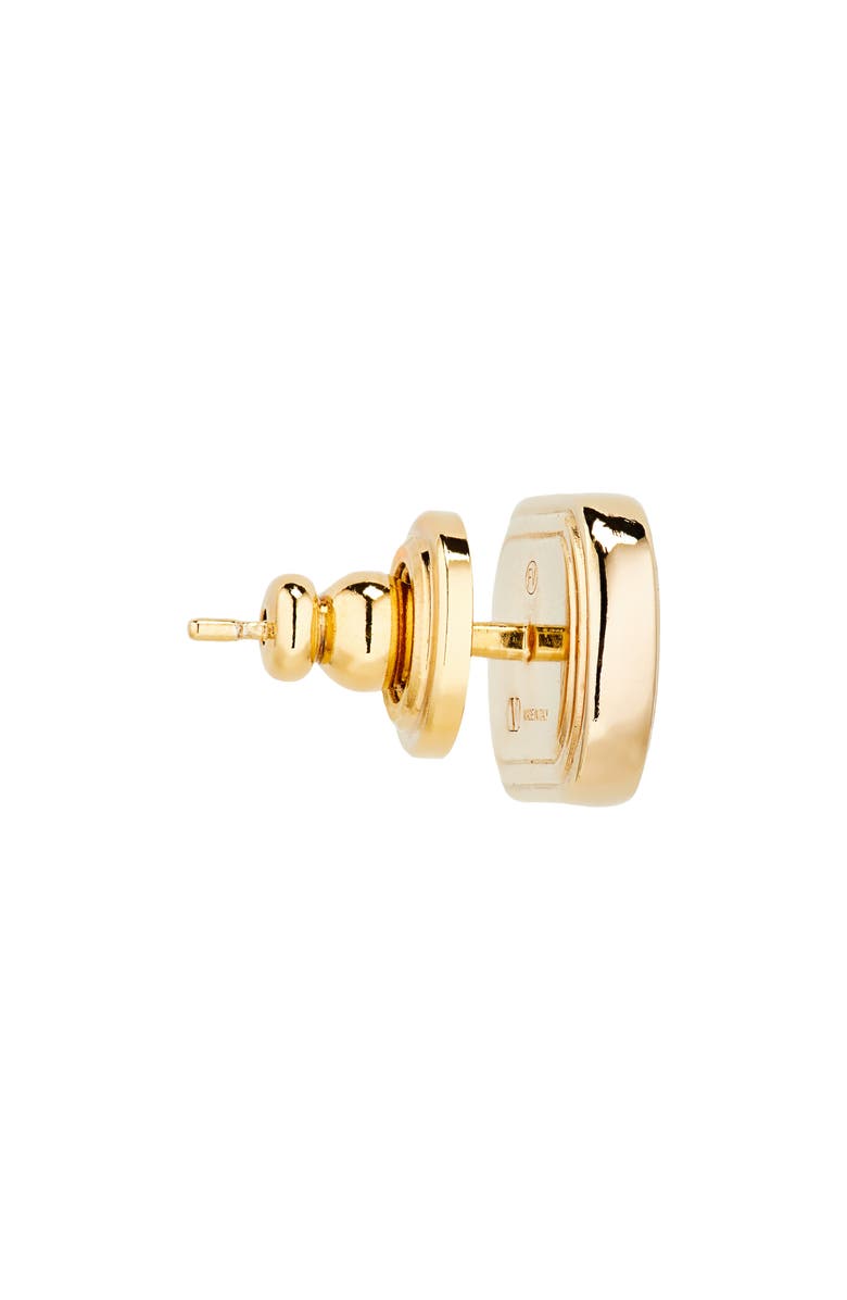 Valentino Garavani VLOGO Ovalette Enamel Stud Earrings, Alternate, color, Oro/ Rosa