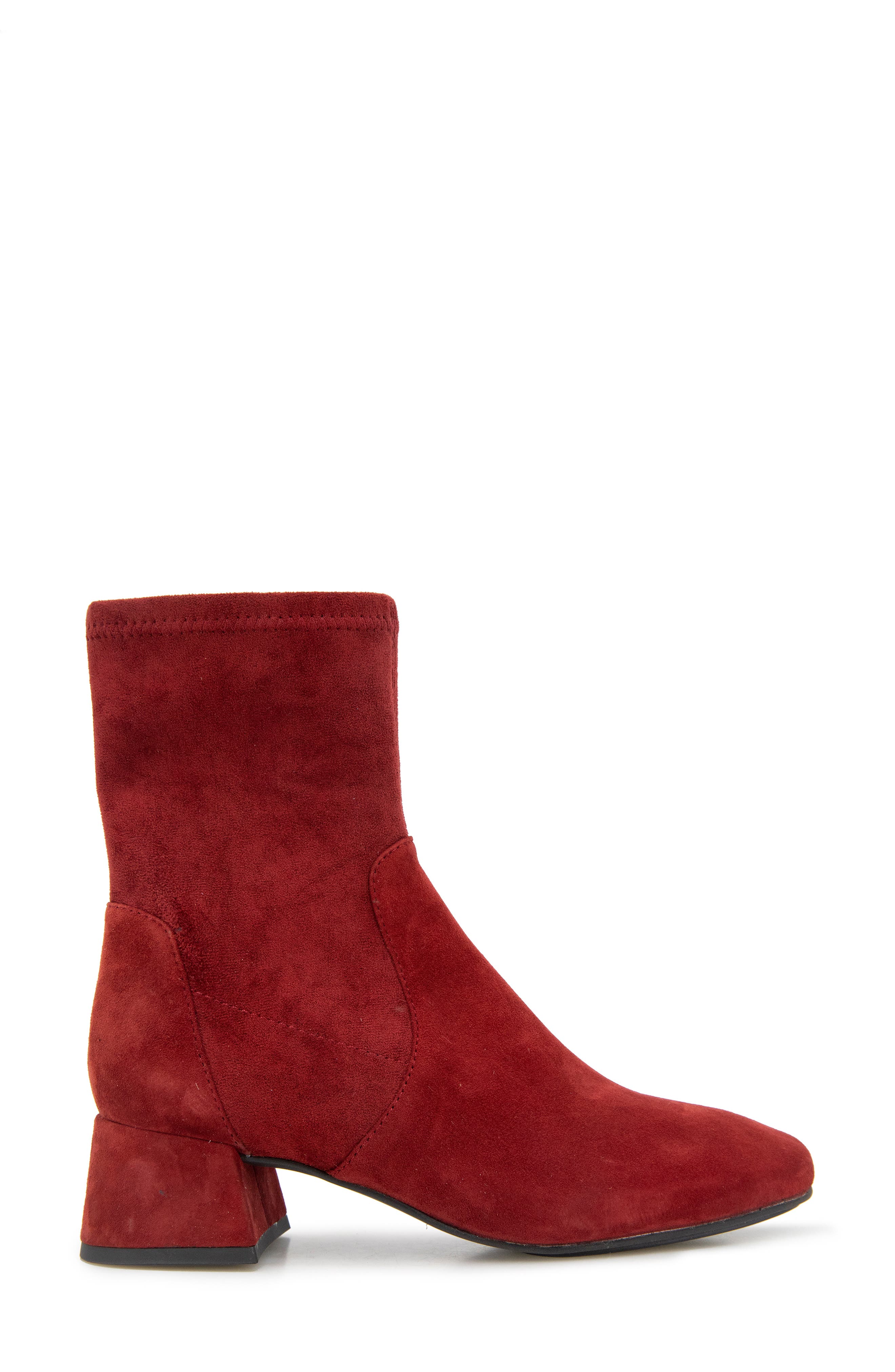 Elbert Block Heel Bootie, Alternate, color, BURNT RED SUEDE