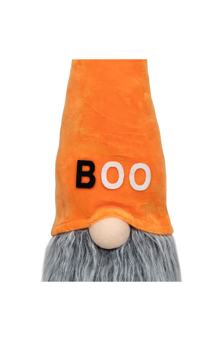 Northlight Standing Gnome Wearing "Boo" Hat Halloween Figure - 19.75", Alternate, color, Orange