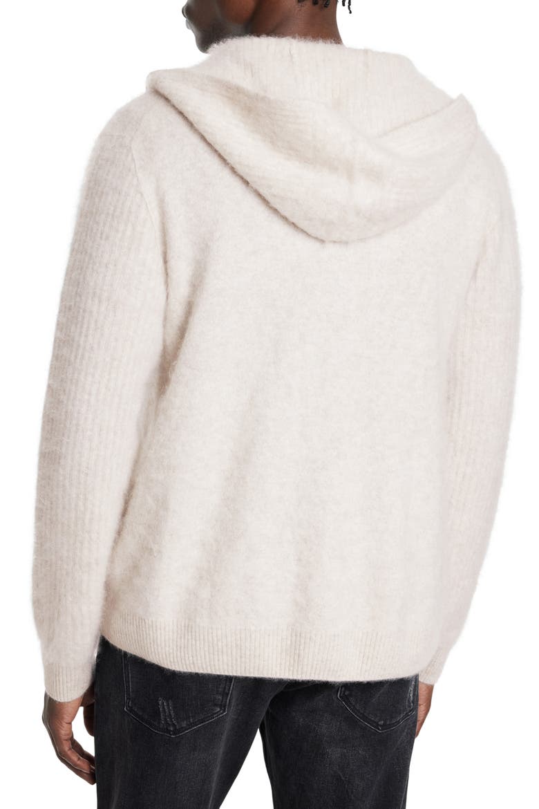 Catherine Hooded Cashmere Zip Cardigan, Alternate, color, WHEAT