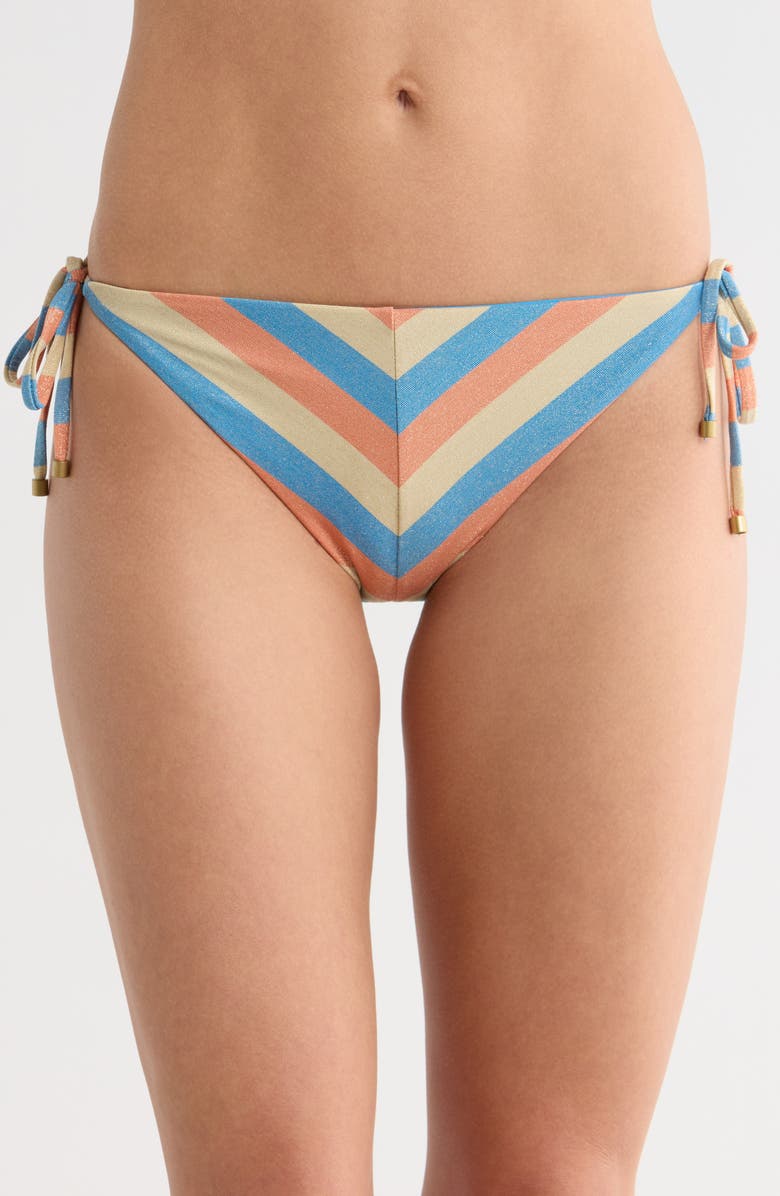 Vitamin A<sup>®</sup> Natalie Milter Side Tie Bikini Bottoms, Main, color, Summer Metallic