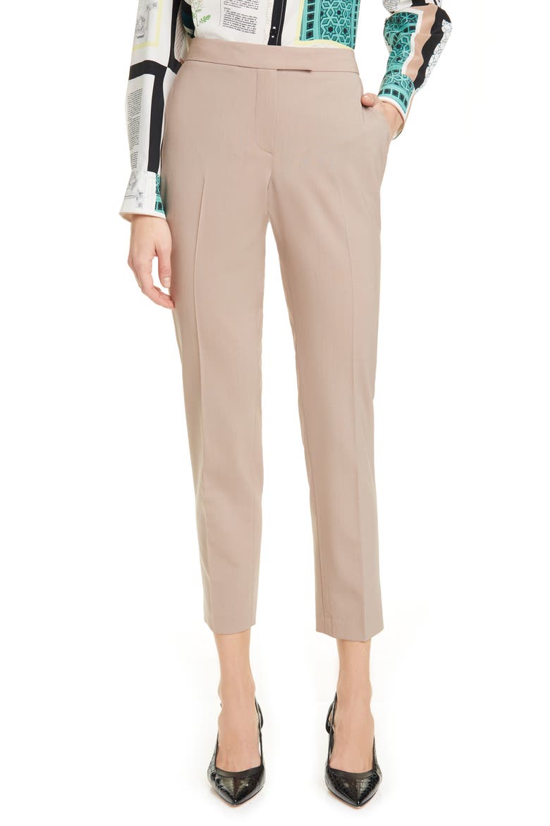 Clive Ankle Stretch Wool Trousers, Main, color, CINNAMON