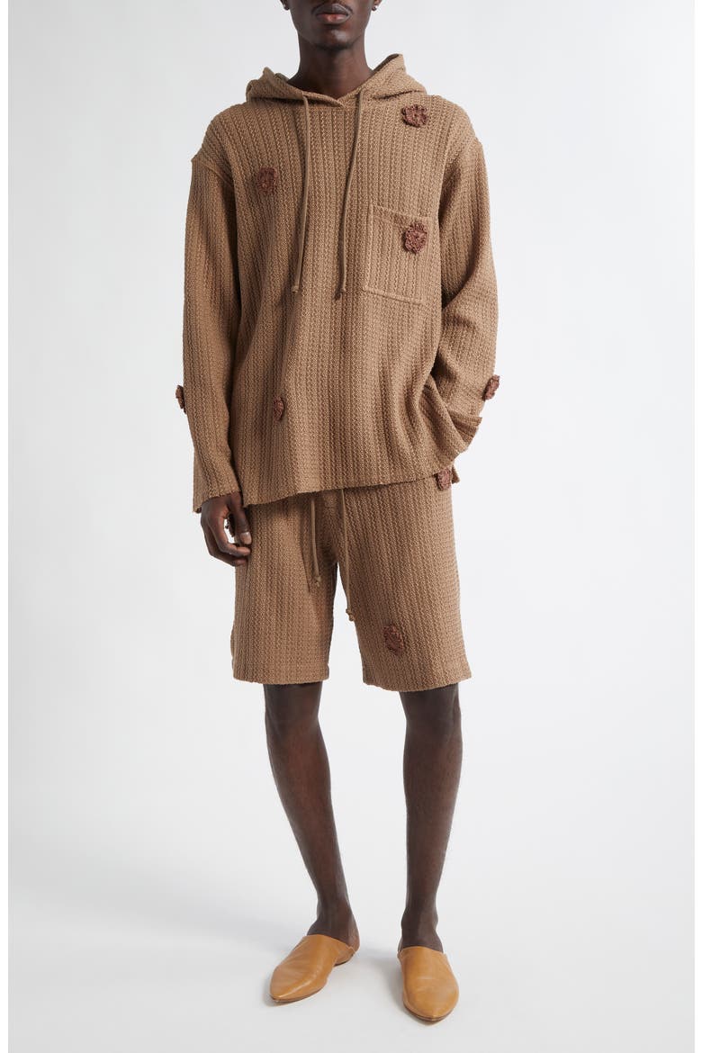 Daisy Raw Patch Pocket Hoodie, Alternate, color, SAND