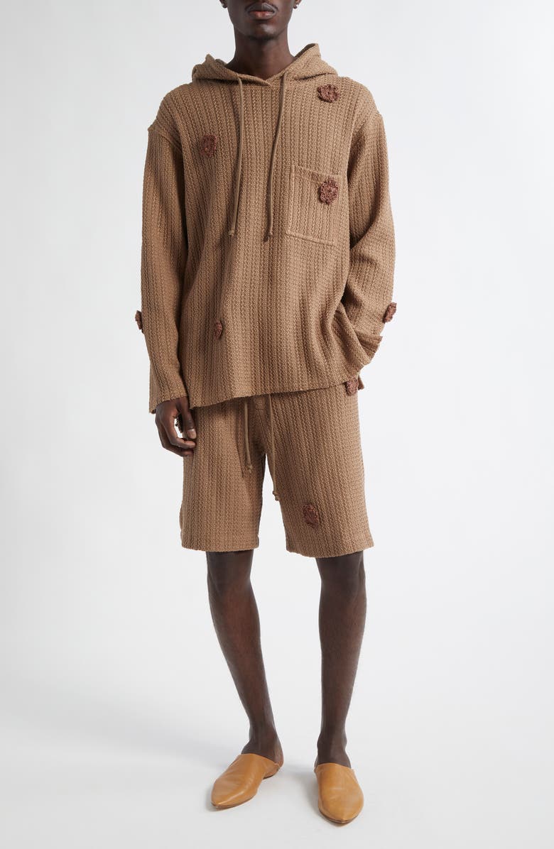 SONG FOR THE MUTE Daisy Raw Patch Pocket Hoodie, Alternate, color,