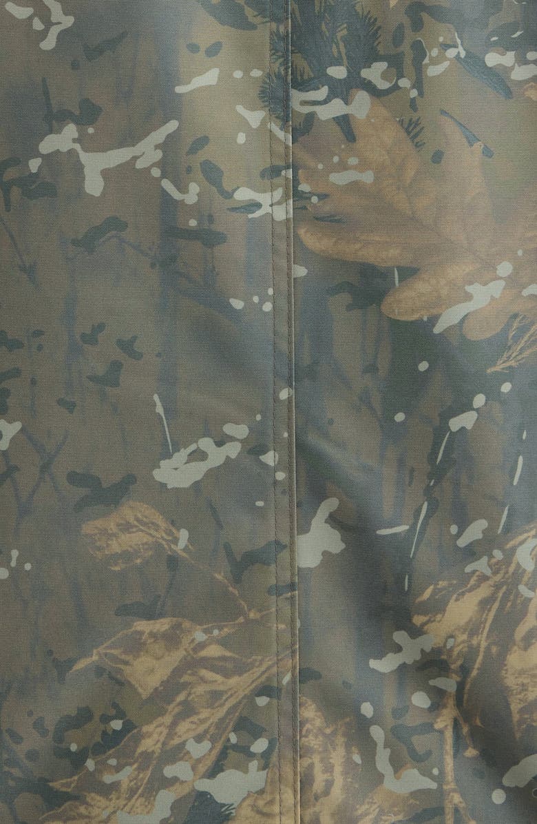 Carhartt Work In Progress Water Repellent Hooded Fleece Lined Windbreaker Pullover, Alternate, color, Camo Combi Green / Black