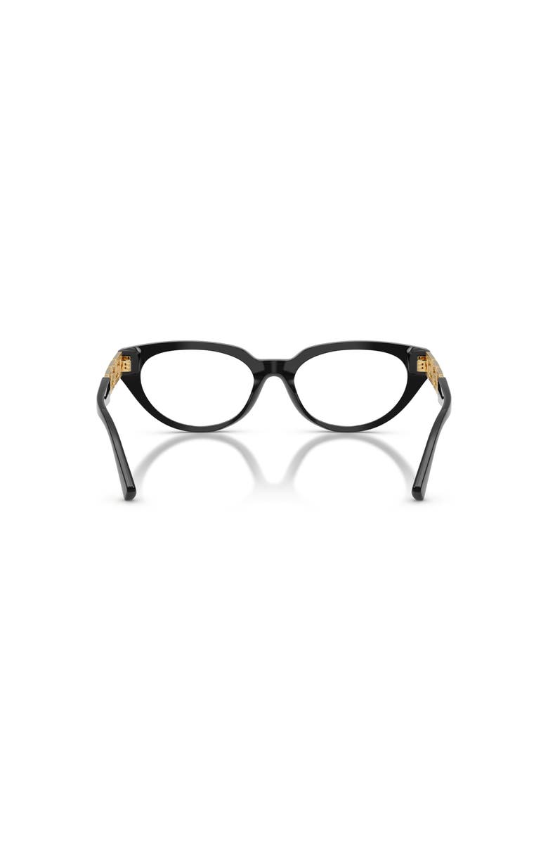 Versace 52mm Cat Eye optical glasses, Alternate, color, Black
