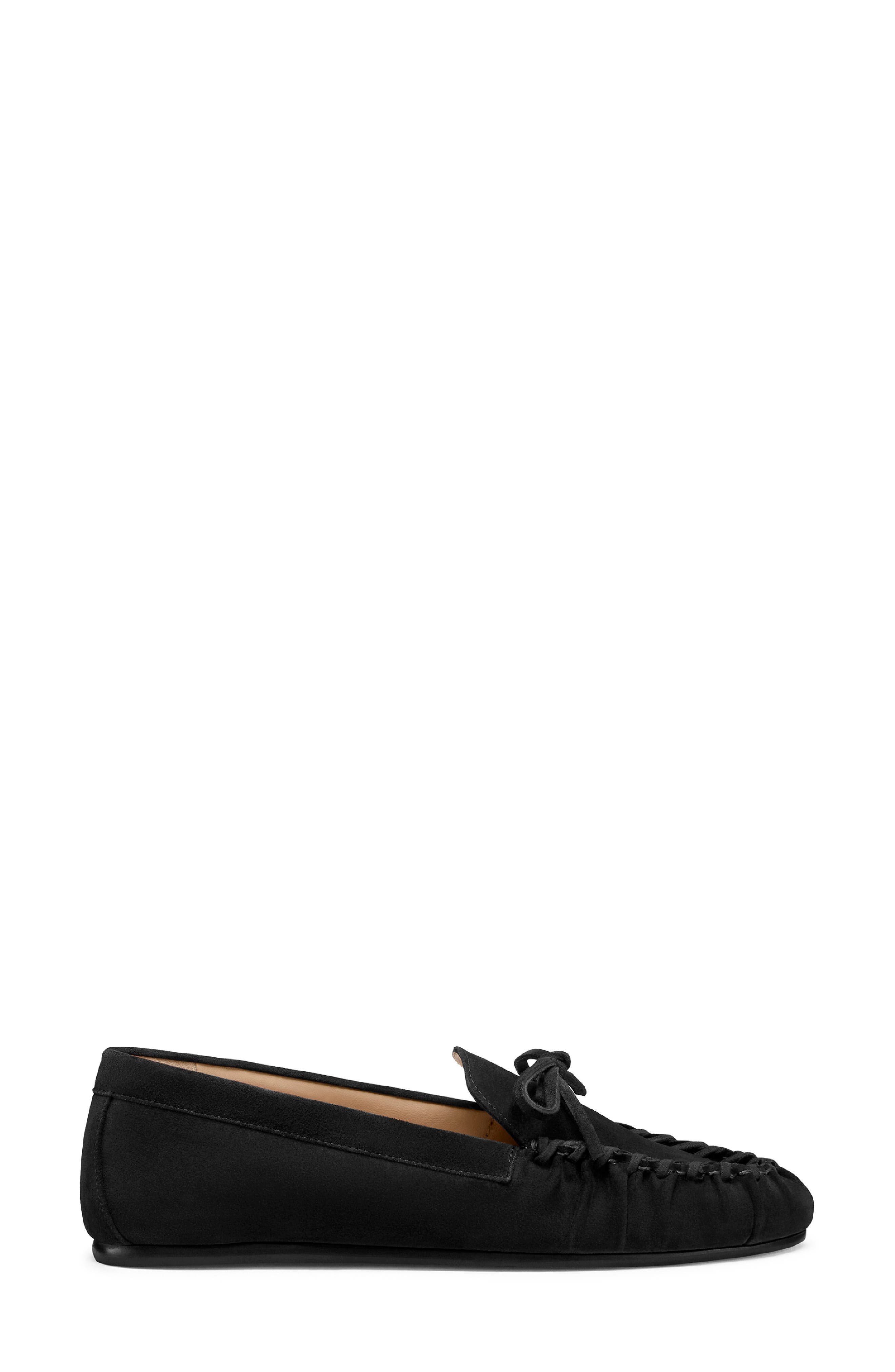 Stuart Weitzman Britt Bow Loafer, Alternate, color, Black