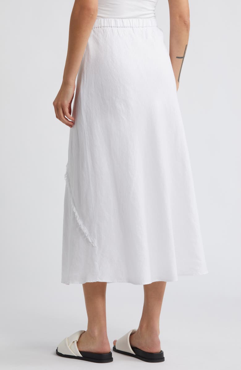 DKNY Linen Midi Skirt, Alternate, color, White