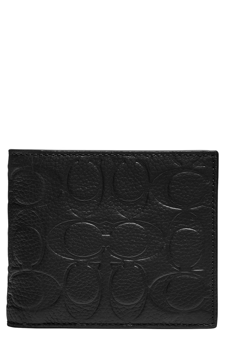 COACH 3-in-1 Signature Leather Wallet, Main, color,
