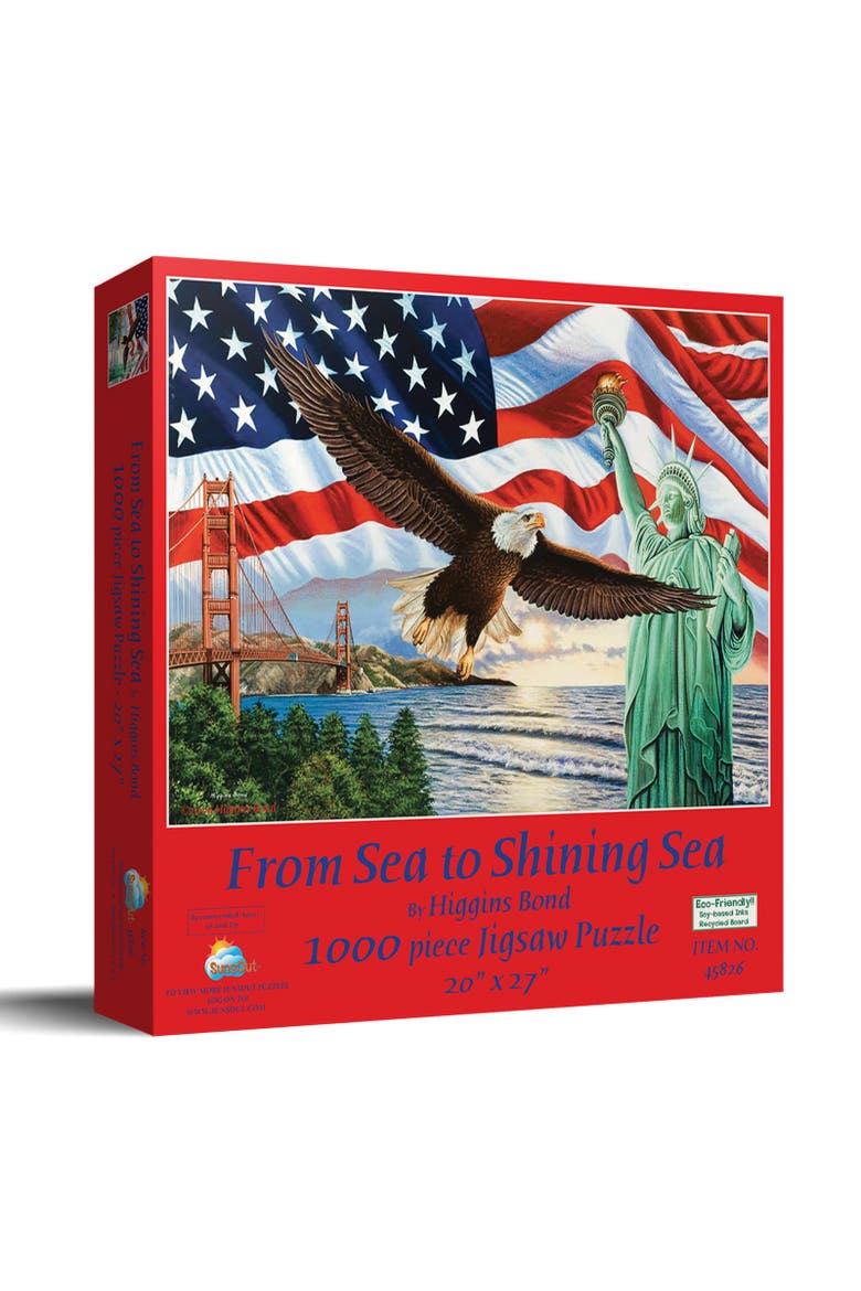 From Sea to Shining Sea 1000 piece Jigsaw Puzzle for Adults, Main, color, Multicolor
