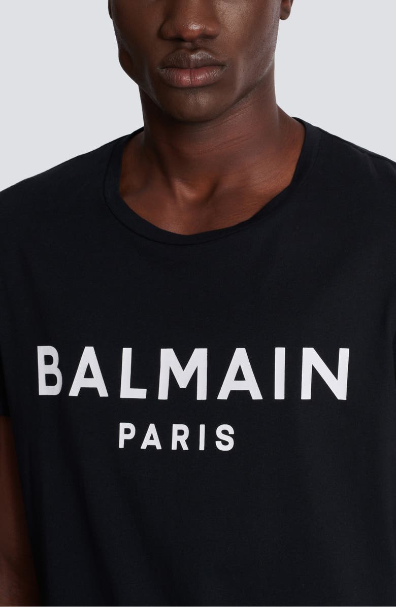 Balmain Logo Graphic T-Shirt, Alternate, color, Eab Black/ White