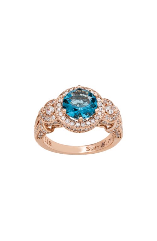 Suzy Levian Pavé Cubic Zirconia Engagement Ring