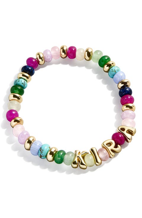 Semiprecious Custom Beaded Stretch Bracelet