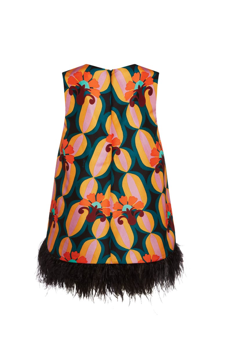 La DoubleJ La Scala Top With Feathers Arcturus Blue Petrol, Alternate, color,