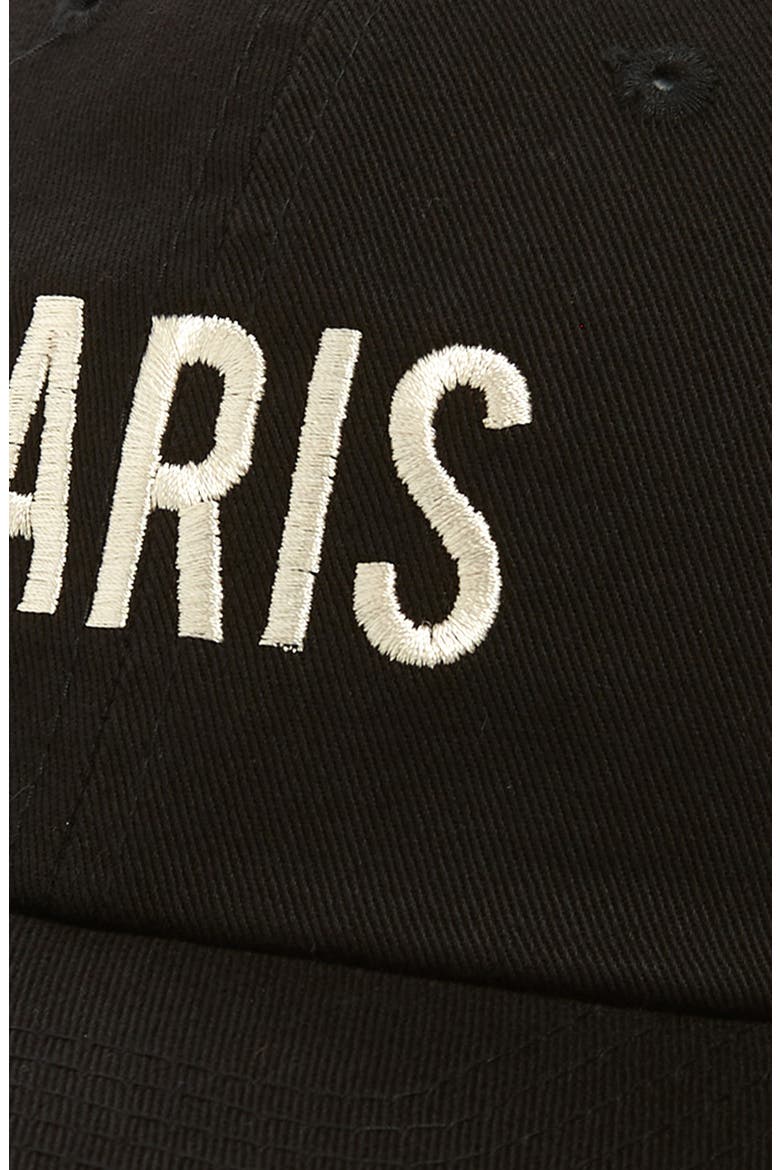 Paris Cotton Baseball Cap, Alternate, color, BLACK