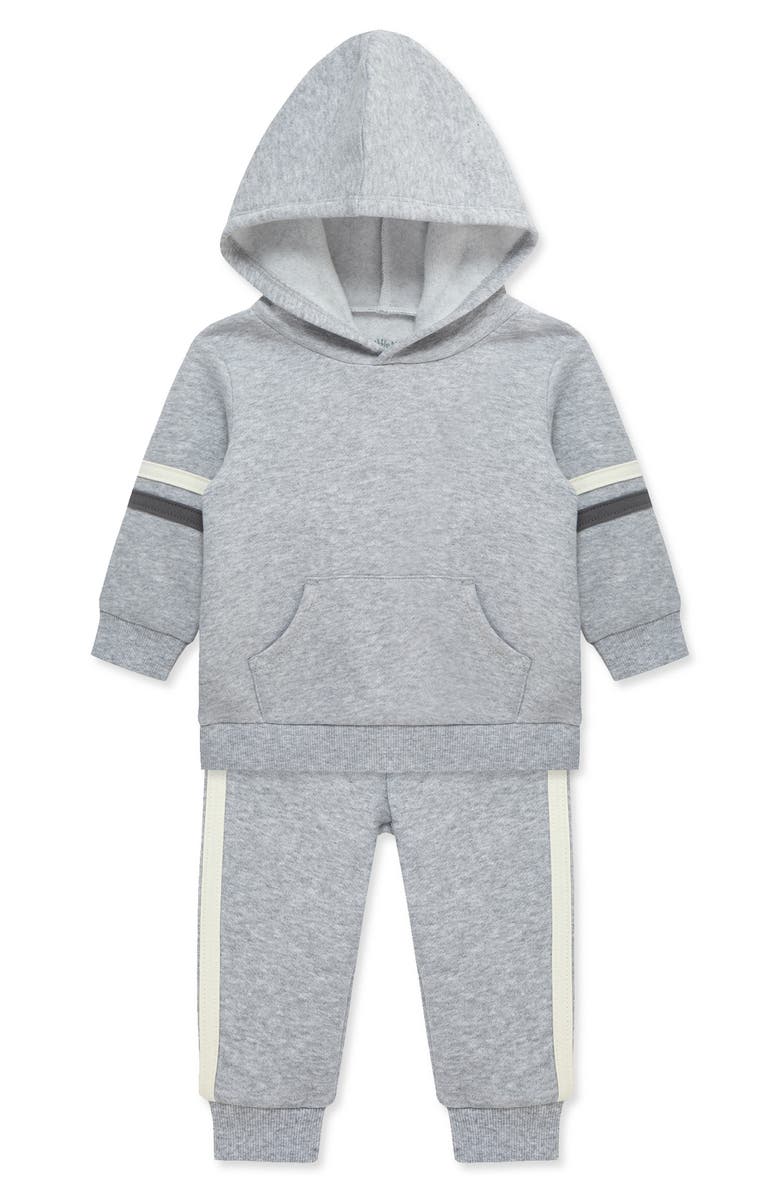 Little Me Pullover Hoodie & Sweatpants Set, Alternate, color, Grey