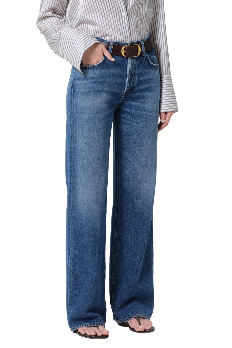 Annina High Waist Straight Leg Jeans, Main, color, AVANT MD/ DARK INDIGO