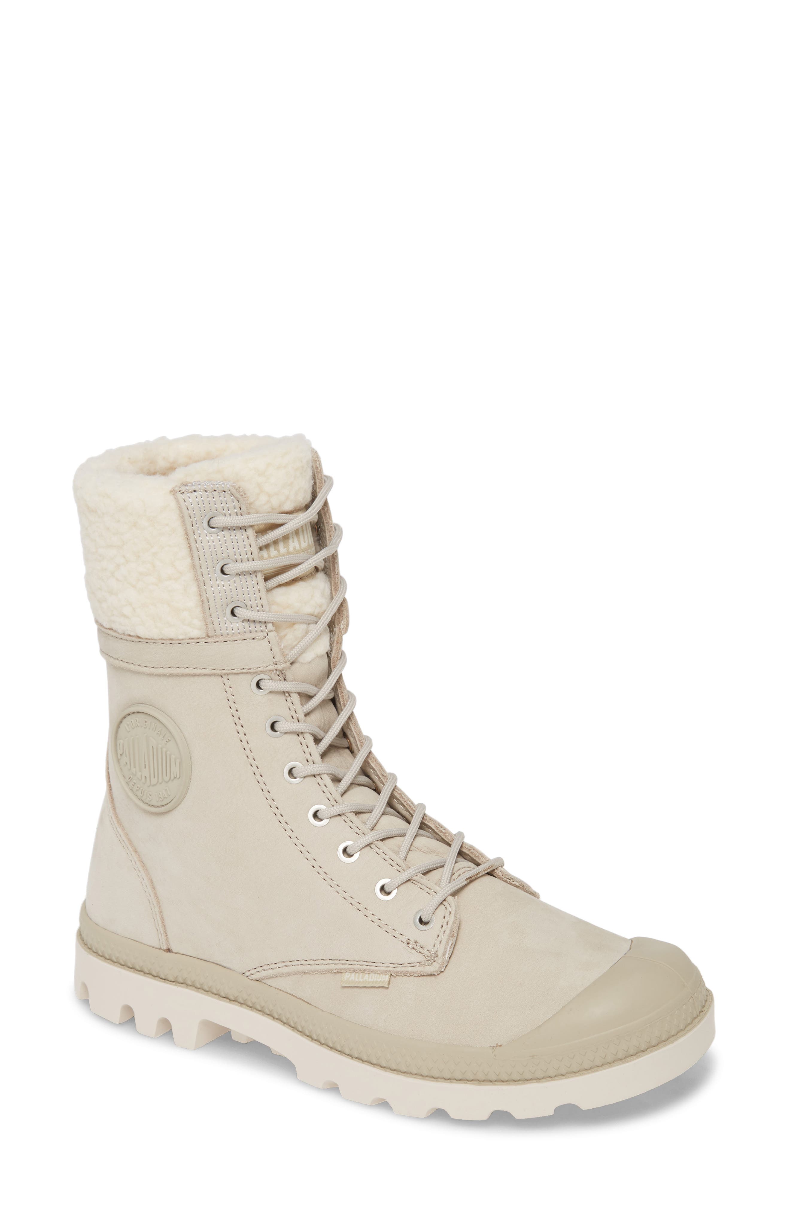 Palladium Baggy Pilot Faux Shearling Lined Boot, Main, color, 
