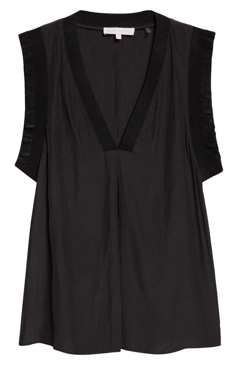 Ramy Brook Zandra Ruffle Trim Sleeveless Top, Alternate, color,