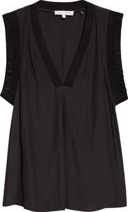 Ramy Brook Zandra Ruffle Trim Sleeveless Top